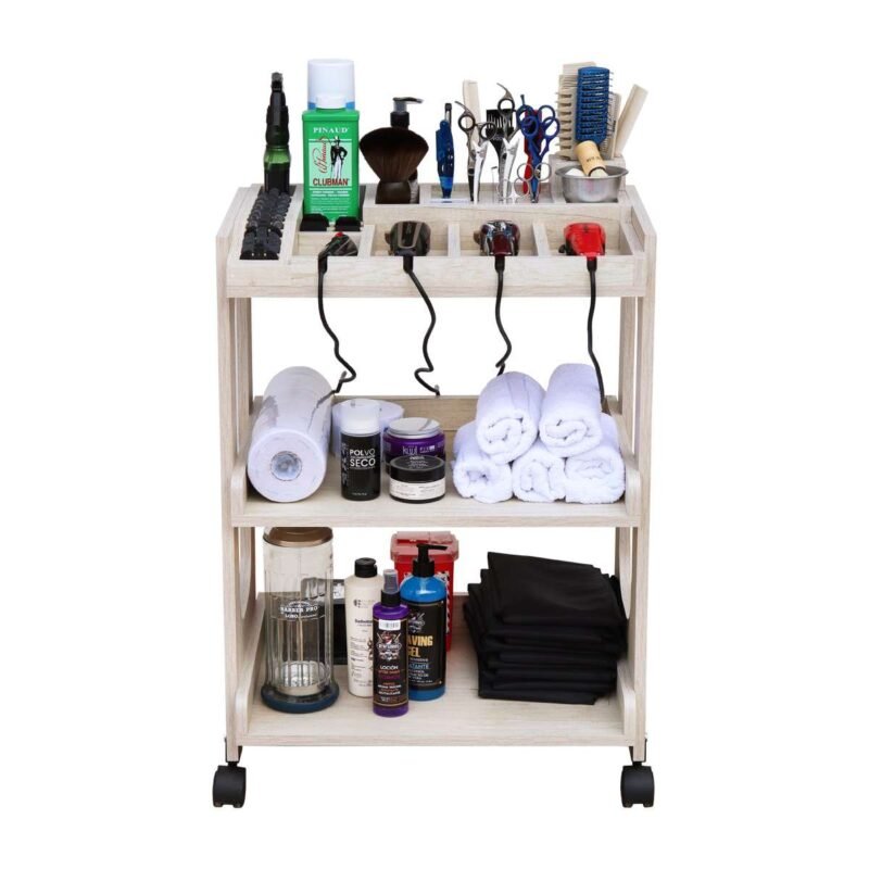 Mesa Organizadora para Barbería de 3 Charolas