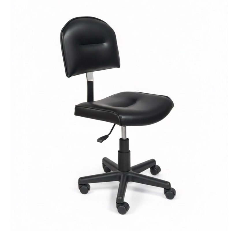Silla de Manicure Nautica negra vista 3/4