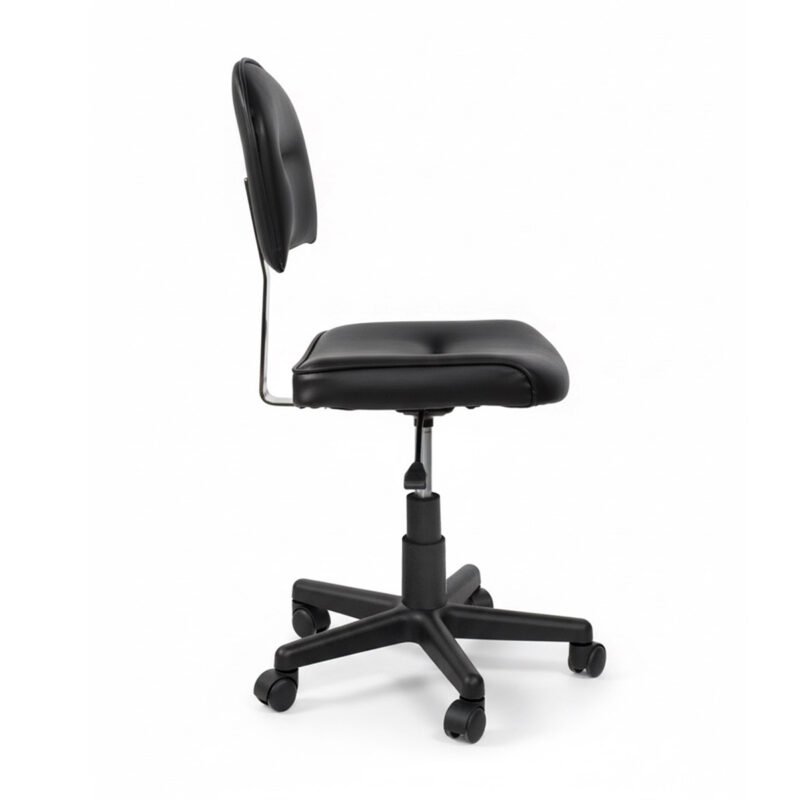 Silla de Manicure Nautica negra vista de perfil