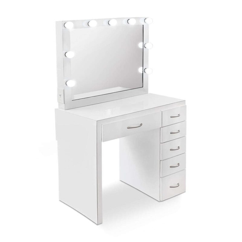 Tocador Vanity con vista lateral izquierda