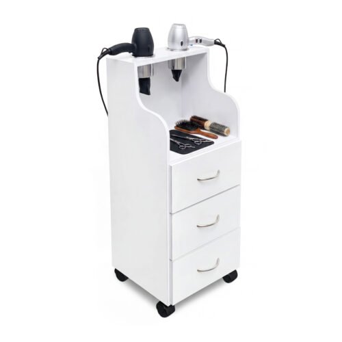 Carrito Auxiliar para Herramientas de Estética 2 con dos compartimentos metálicos, tres cajones y ruedas de plástico. Carrito Auxiliar para Herramientas de Estética 2 con dos compartimentos metálicos, tres cajones y ruedas de plástico.